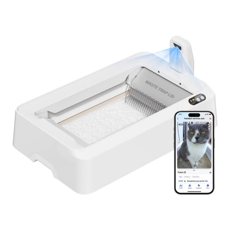Petkit - PUROBOT CRYSTAL DUO AI智能鏡頭全自動雙翼貓廁所